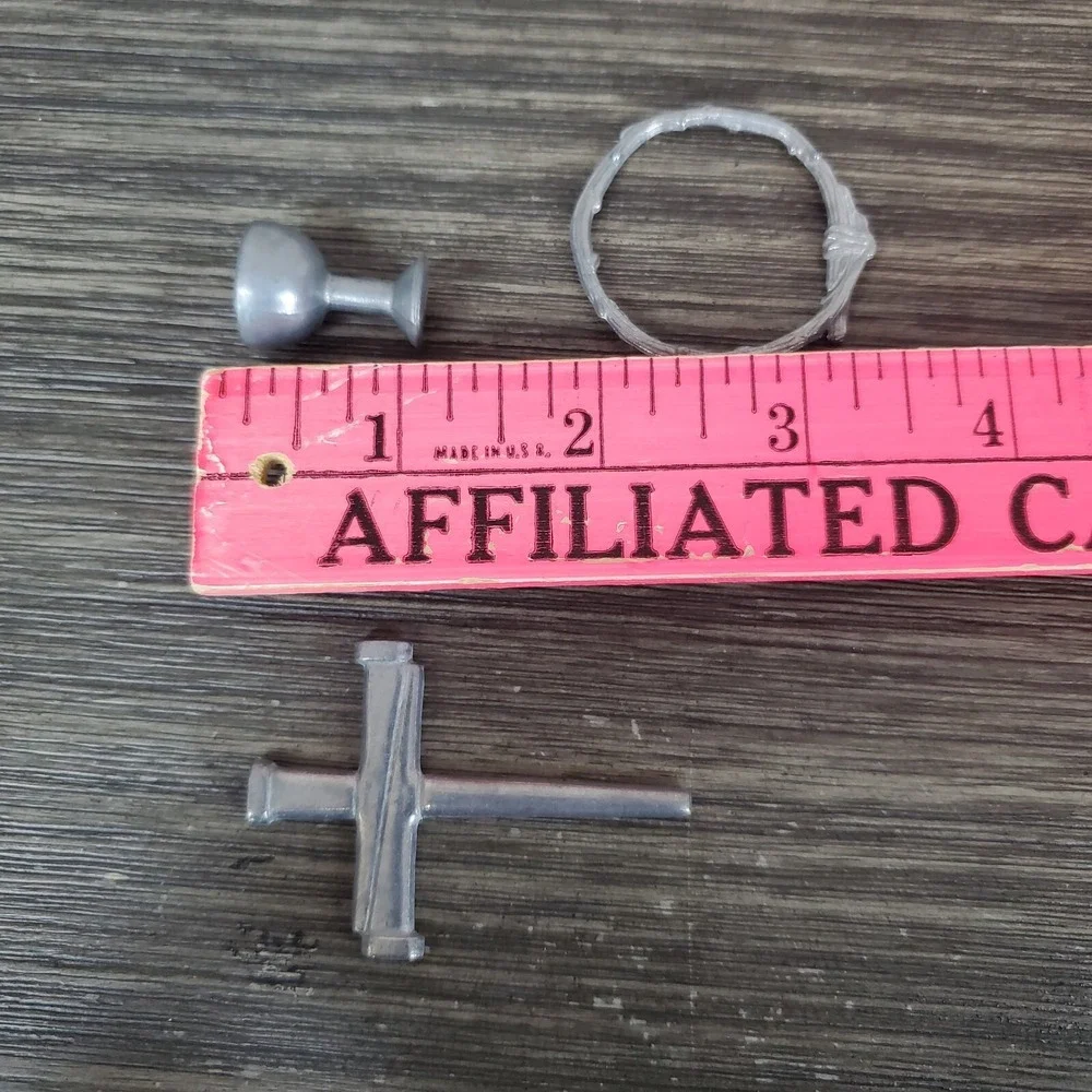 Tiny Pewter Sword, Rope, Drinking‎ Chalice Cup - Game Replacement Pieces